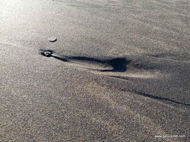 Formas sedimentarias en la playa de Otur
